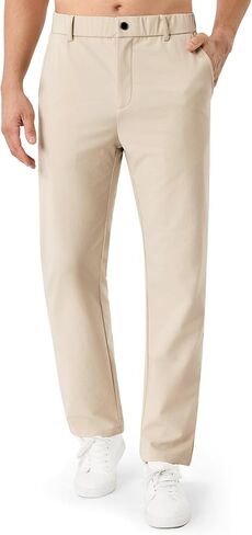 Mens Golf Pants Waterproof Stretch Work Pants 30"/32"/34" Quick Dry Lightweight Casual Comfy Trousers with Pockets in Saudi Arabia
