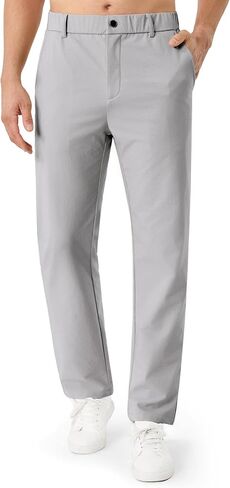 Mens Golf Pants Waterproof Stretch Work Pants 30"/32"/34" Quick Dry Lightweight Casual Comfy Trousers with Pockets in Saudi Arabia