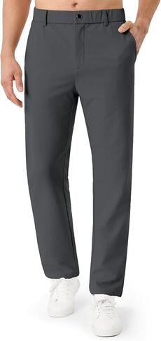 Mens Golf Pants Waterproof Stretch Work Pants 30"/32"/34" Quick Dry Lightweight Casual Comfy Trousers with Pockets in Saudi Arabia