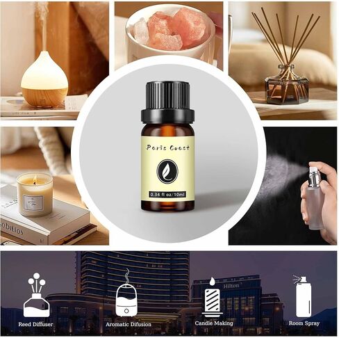 مجموعة اكتشاف الزيوت العطرية للفنادق - أفضل اختيارات المشترين - 10 مل × 8، 0.34 أونصة سائلة مجموعة هدايا الزيوت العطرية للفنادق - مستوحاة من The Baccarat NYC وMy Way وRitz Carlton وروائح الفنادق الأخرى in Kuwait
