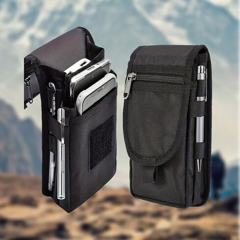 Flip Phone Belt Bag for Men - Portable, Leather, Casual, Suitable for Middle-Aged and Elderly in Saudi Arabia