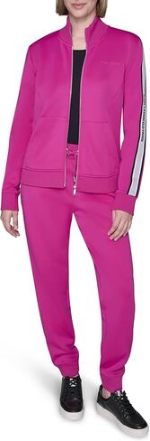 Karl Lagerfeld Womens Straight Leg Athleisure Logo Tape Scuba Jogger in Saudi Arabia
