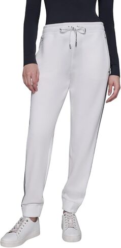 Karl Lagerfeld Womens Straight Leg Athleisure Logo Tape Scuba Jogger in Saudi Arabia