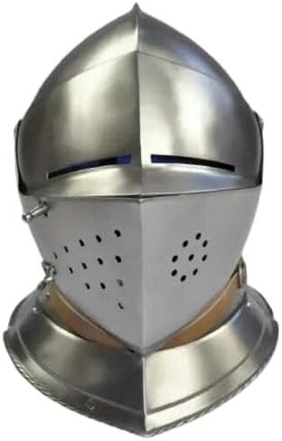 Medieval Close Armet Helmet – Steel 18 Gauge | LARP, Knight Cosplay, Halloween in Saudi Arabia