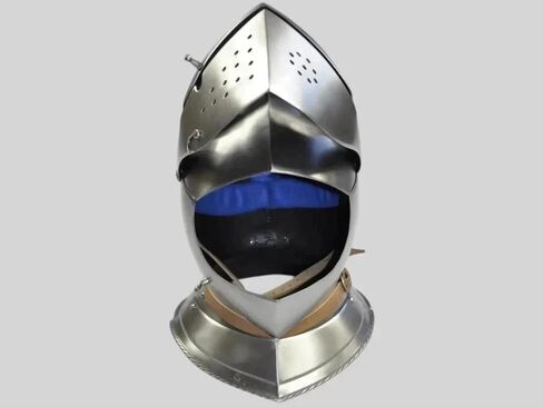 Medieval Close Armet Helmet – Steel 18 Gauge | LARP, Knight Cosplay, Halloween in Saudi Arabia
