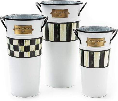 دلاء الزهور من ماكنزي-تشايلدز، مجموعة مزهرية زهور لطيفة، تارتاستيك، مجموعة من 3 قطع in Kuwait