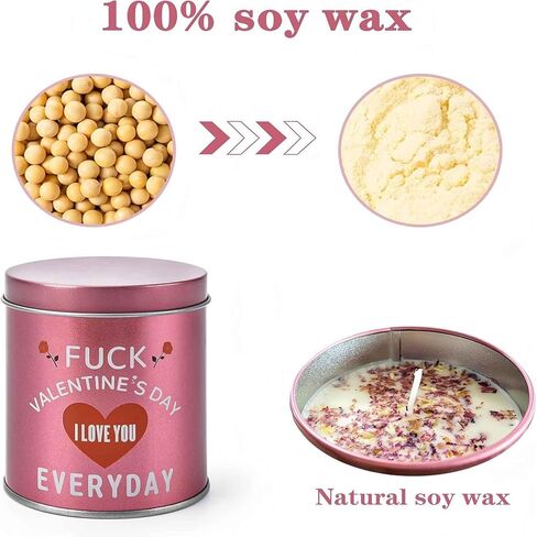 Valentines Day Gifts for Her Birthday - Galentines Gifts for Women Wife Girlfriend Girls Friend Romantic Naughty Gift for Her Tin Soy Candles Unique Ideas 9oz Scented Candles in Saudi Arabia