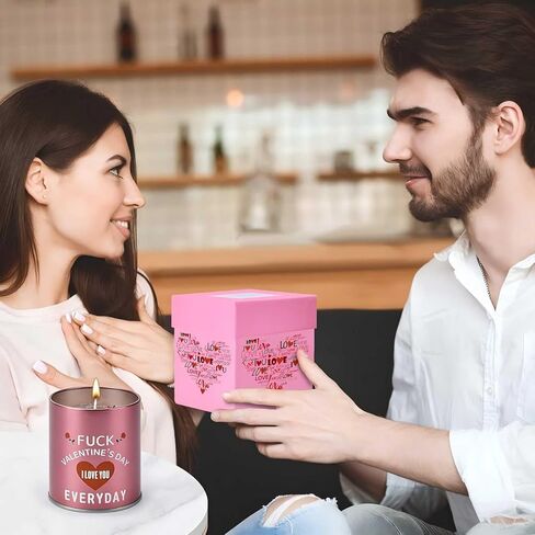 Valentines Day Gifts for Her Birthday - Galentines Gifts for Women Wife Girlfriend Girls Friend Romantic Naughty Gift for Her Tin Soy Candles Unique Ideas 9oz Scented Candles in Saudi Arabia