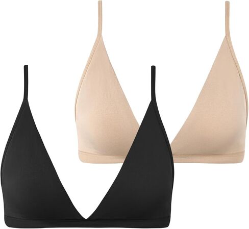INIBUD Bralette for Women Removable Padded Bra Yoga Seamless V Neck Triangle Adjustable Straps Wireless in Saudi Arabia