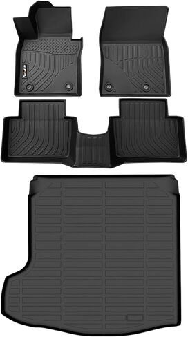 AIPOIL® Floor Mats & Cargo Liner Set for 2023 2024 2025 Kia Sportage (Not Fit Hybrid Models) All Weather Protection TPE Anti-Slip Automotive Full Set Custom Car Mats Accessories - Black in Kuwait