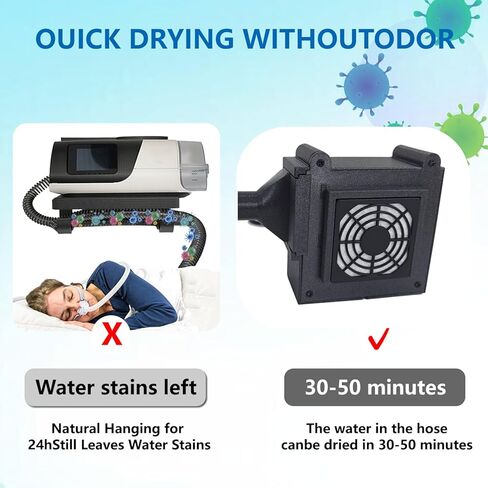 CPAP Hose Dryer with Timer, Fast Drying for 22mm CPAP/BIPAP Tubes, USB-Powered with Air Filter, Compact & Lightweight in Kuwait