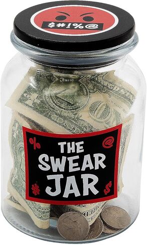 Fun Express 3 1/2" x 6" Swear Clear Glass Jar with Plastic Lid in Saudi Arabia