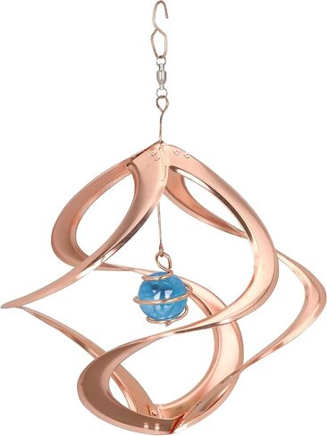 Red Carpet Studios 31051 Indoor/Outdoor 3-Dimensonal Garden Decor Small Cosmix Wind Spinner, 11-Inch, Copper - Planet in Saudi Arabia