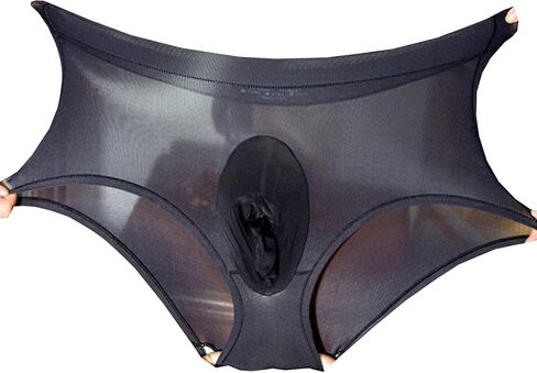 Unisex Sexy Plus Size Milk Silk High Elastic Boxer Briefs Panties Trunks Boyshort See Through Sheer Underwear in Saudi Arabia