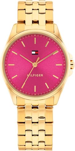 Tommy Hilfiger Women's Quartz Watch – Mini 30mm Stainless Steel Case, Integrated Link Bracelet, Versatile Style - Gift for Her in Saudi Arabia