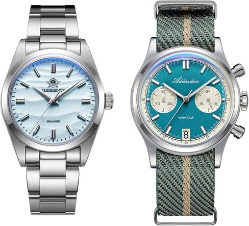 ADDIESDIVE Quartz Analog AD2030 Dune Dial Minimalist Watch with AD2095 Multifunction Chronograph Watches for Men Women in Saudi Arabia