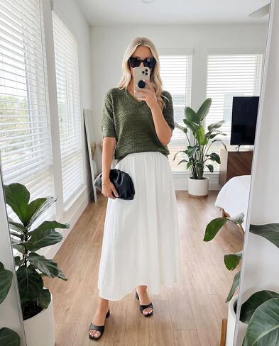 Dokotoo Women's Casual Short Sleeve Loose Tunic Tops Lightweight Knit Spring Summer Pullover Sweater Blouses in Kuwait