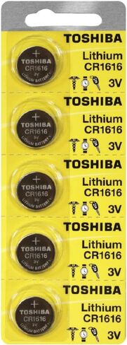 TOSHIBA CR1616 3V Lithium Coin Cell Battery Pack of 5 in Saudi Arabia