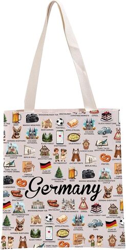 G2TUP Germany Lover Gift Germany Travel Tote Bag German Culture Handbag Germany Tourism Gift German Lover Gift in Saudi Arabia