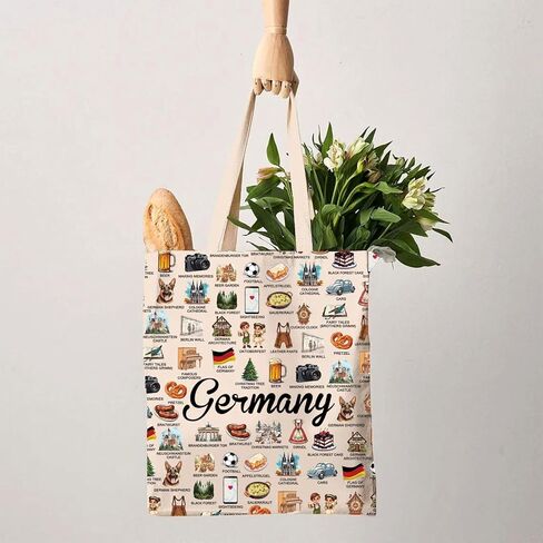 G2TUP Germany Lover Gift Germany Travel Tote Bag German Culture Handbag Germany Tourism Gift German Lover Gift in Saudi Arabia