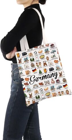 G2TUP Germany Lover Gift Germany Travel Tote Bag German Culture Handbag Germany Tourism Gift German Lover Gift in Saudi Arabia