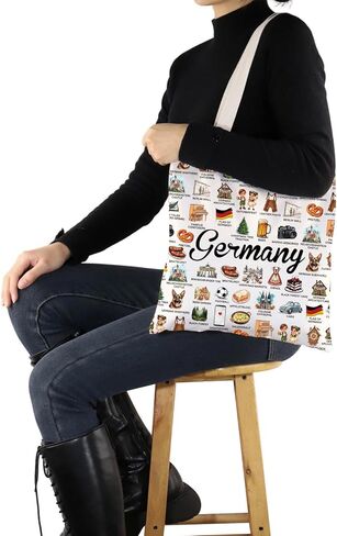 G2TUP Germany Lover Gift Germany Travel Tote Bag German Culture Handbag Germany Tourism Gift German Lover Gift in Saudi Arabia