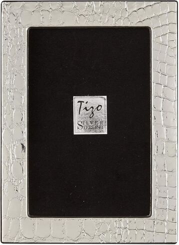 TIZO 8x10 Crocodile Silver Deco Picture Frame, Boutique Quality Photo Frame, TIZO Collection (925 Sterling Silver) in Saudi Arabia