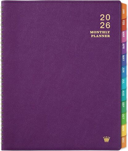 2025 Monthly Planner - Jan 2025 - Dec 2025, 12 Months Calendar/Planner with Faux Leather, 8.86" x 11.4", 15 Notes Pages, Strong Twin - Wire Binding, Pocket, Monthly Tabs, Perfect Organizer- Green in Kuwait