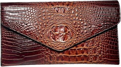 IAMUHI Women Vegan Leather Crocodile Evening Clutch Handbag Envelope Alligator Crossbody Bag Shoulder Purse Wallet in Saudi Arabia