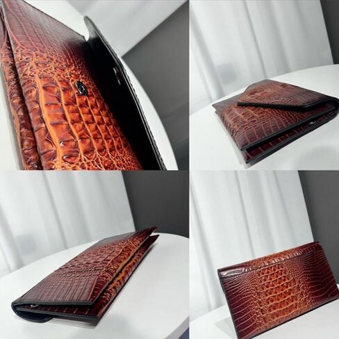 IAMUHI Women Vegan Leather Crocodile Evening Clutch Handbag Envelope Alligator Crossbody Bag Shoulder Purse Wallet in Saudi Arabia
