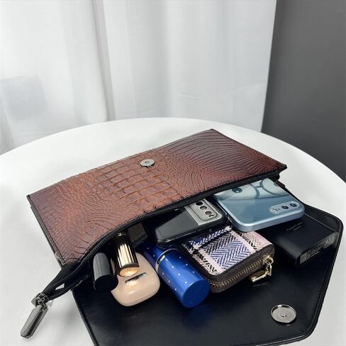 IAMUHI Women Vegan Leather Crocodile Evening Clutch Handbag Envelope Alligator Crossbody Bag Shoulder Purse Wallet in Saudi Arabia