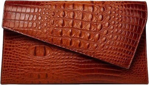 IAMUHI Women Vegan Leather Crocodile Evening Clutch Handbag Envelope Alligator Crossbody Bag Shoulder Purse Wallet in Saudi Arabia