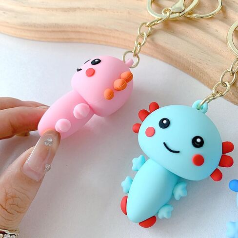 6 قطعة سلسلة مفاتيح Axolotl لطيف Kawaii PVC سلاسل المفاتيح للنساء، سلسلة مفاتيح Axolotl لحقائب الظهر in Saudi Arabia
