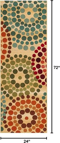 Rugs.com Outdoor Modern Collection Rug – 2' x 6' Runner Beige Flatweave Rug Perfect for Hallways, Entryways in Saudi Arabia