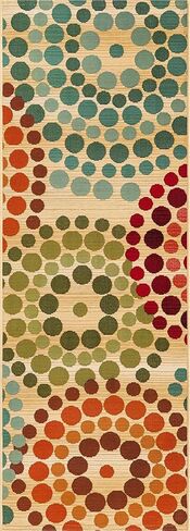 Rugs.com Outdoor Modern Collection Rug – 2' x 6' Runner Beige Flatweave Rug Perfect for Hallways, Entryways in Saudi Arabia