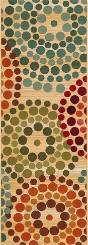 Rugs.com Outdoor Modern Collection Rug – 2' x 6' Runner Beige Flatweave Rug Perfect for Hallways, Entryways in Saudi Arabia