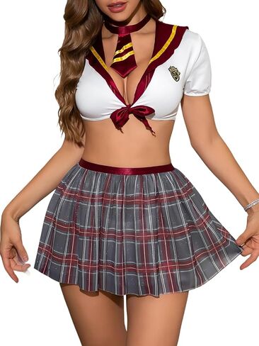 Lingerie Sets for Women Sexy Costume School Girl Outfits Cosplay Lingerie with Mini Skirt in Saudi Arabia