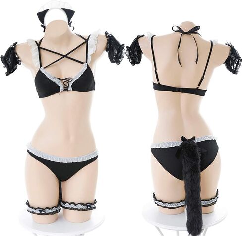 Lingerie for Women for Sex Sexy Cute Cat Lace Lingerie Set Lolita Anime Cosplay Costumes in Saudi Arabia