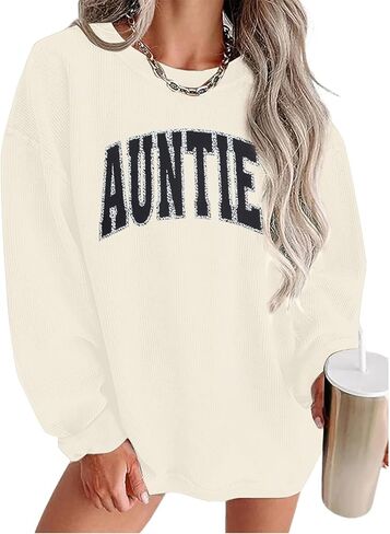 DUTUT Gigi Sweatshirts Women Aunt Shirt Mama Sweatshirt Oversized Pullover Hoodies Long Sleeve Mothers Day 2025 in Saudi Arabia