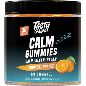 علكات المغنيسيوم اللذيذة - علكات مهدئة خالية من السكر للبالغين والأطفال - تخفيف التوتر ودعم النوم وتعزيز المزاج - مع الثيانين وسيترات المغنيسيوم وبلسم الليمون - 60 مضغ in Kuwait