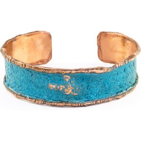 سوار نحاسي ريفي مع زنجار زنجار، حواف مصبوبة ملدنة، سوار نحاسي للرجال والنساء in Kuwait