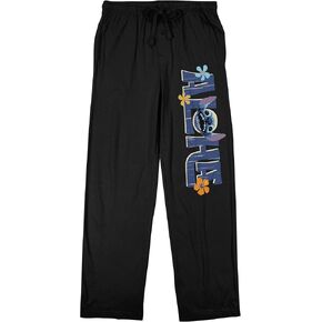 Lilo & Stitch Aloha on Black Adult Sleep Pant in Saudi Arabia