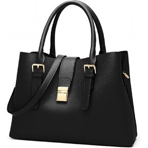 YeLoveHaw Vegan Leather Tote Bags for Women, Ladies Medium Handbags and Purses, Red Black Brown Crossbody Strap Shoulder Bag in Saudi Arabia