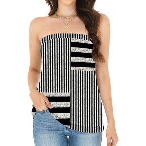 Womens Tube Tops Summer Casual Backless Strapless Tank Blouse Off The Shoulder Tunic Shirts in Kuwait