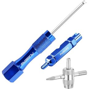 Tire Valve Stem Tool Kit,Presta Valve Core Removal Tool and Stainless Steel Schrader Valve Stem Removal Tool, Bike Valve Core Repair Tool Car Tire Repair Kit in Kuwait