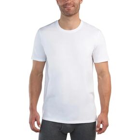 KIRKLAND Signature Men's Crew Neck Lightweight Tagless Tee Shirt - 6-Pack (US, Alpha, Medium, Regular, Regular, White) in Saudi Arabia