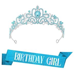 Birthday Sash and Tiara for Women Pink Birthday Decorations Accessories Princess Queen Party Favors Sparkling Glitter Rhinestone Crown Headband and Sash Set for Girls Women 21st 30th 40th 50th in Kuwait