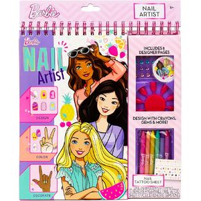 Horizon Group USA Barbie Makeup Artist Magazine ، قم بإنشاء مظاهر الشعر والمكياج الخاصة بك باستخدام 130+ الإستنسل ، 180+ ملصق ، تلوين ، مكياج التظاهر والمزيد in Kuwait