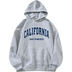 SHENHE Women's Slogan Letter Print Long Sleeve Hooded Sweatshirt Pullover Hoodie Tops in Saudi Arabia