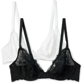 Amazon Essentials Womens Stretch Galloon Lace Unlined Wired Plunge Bra in Saudi Arabia